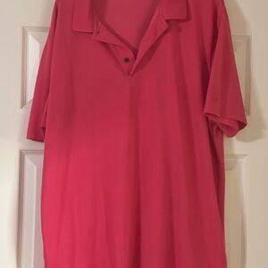 Mens Grand Slam Vibrant Pink Short Sleeve Polo Shirt XXL
